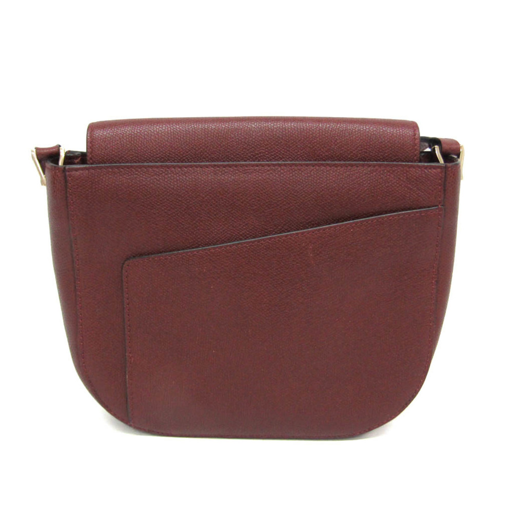 Valextra Crossbody Women's Leather Shoulder Bag Bordeaux